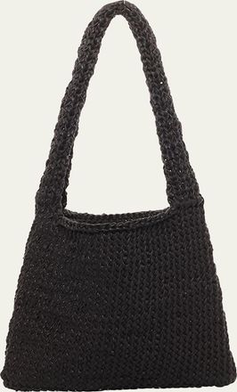 The Row Didion Woven Shoulder Bag in Waxed Cotton