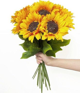 OEM Juego De 6 Girasoles Artificiales Con Tallos Largos Para Decoraci&oacute;n