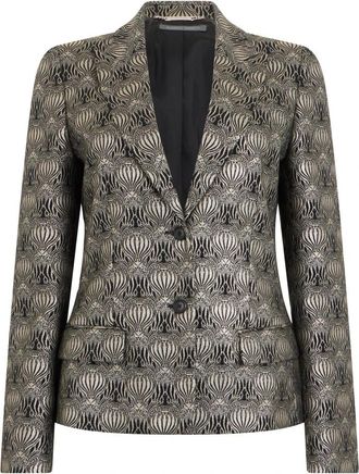 Alberta Ferretti Enkelrijig Jasje - Dames - Blazers - Veelkleurig - S - Katoen - Jassen