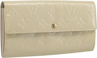 Louis Vuitton Pre-owned Long Wallet - Dames - Vintage Accessoires - Beige - ONE Size - Leer - Vintage