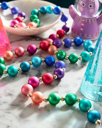 Glitterville Satin Ball Garland, 10