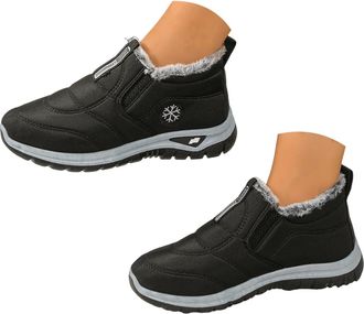 Generic Womens Winter Snow Boots - Warm Fur Lined Platform Ankle Booties for Casual Outdoor Use(Black,8.5)