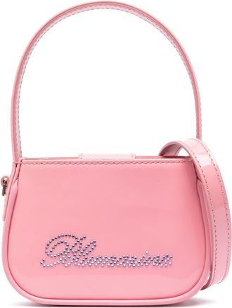 Blumarine Womens Crystal-Embellished Logo Tote Bag