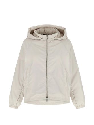 Moorer Short Padded Jacket With Detachable Hood Detail