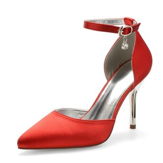 Miyoopark Womens Wedding Dress Shoes Stiletto High Heel Occasions Pumps M522 Red UK 8.5