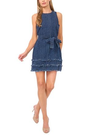 CeCe by Cynthia Steffe Boucle Denim Dress in Classic Navy at Nordstrom, Size 12