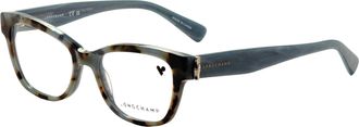 Longchamp Womens 51mm Aqua Havana Opticals