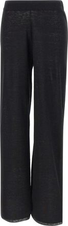 KANGRA Palazzo Broek - Dames - Straight fit broeken - Zwart - XL - Linnen - Broeken