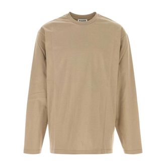 Jil Sander Long Sleeve Tops, male, Beige, Size: 2XL T-Shirt CN LS