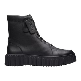 Clarks Torhill Rise Enkellaarsjes - Dames - Schoenen - Zwart - Maat: 37 1/2 EU Leer