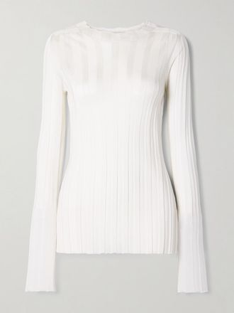 Khaite Maglia A Coste Cosette - Bianco