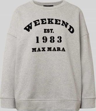 Max Mara Oversized Sweatshirt aus reiner Baumwolle in Hellgrau, Gr&ouml;&szlig;e XXL