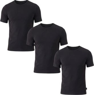HUGO BOSS Tops, Heren, Zwart, S, Bamboe, T-Shirt RN 3P Bamboo