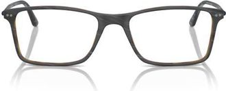 A|X Armani Exchange 55MM RECTANGLE in Matte Grey Horn/demo Lens at Nordstrom