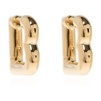 Balenciaga Oorbellen in Logo-vorm - Dames - Oorbellen - Geel - ONE Size - Accessoires