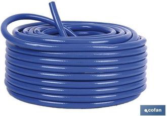 cofan Manguera Compresor 13 X17mm (50 Mts), Manguera Azul Reforzada Para Aire Comprimido Recubierta De Pvc En Rollo De 50 Metros. Adecuado Para Todos Los Co