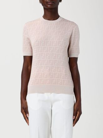 Fendi Pullover girocollo Fendi in lana e seta con motivo monogram