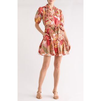 Vince Camuto Balloon Sleeve Minidress in Coral Mult at Nordstrom Rack, Size 14