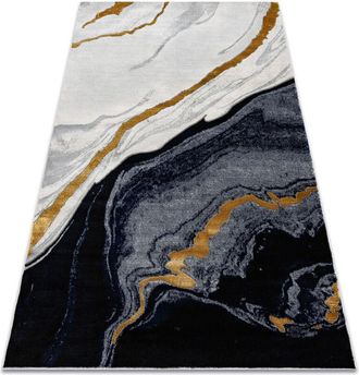 RugsX Rugsx - Alfombra Emerald Exclusivo 1017 Glamour, Elegante M&aacute;rmol Azul Oscuro / Oro Blue 240x330 Cm