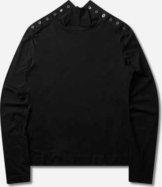 Dries Van Noten Men s Turtleneck Button Sweater Black