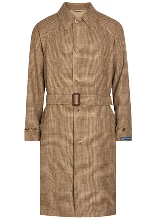 Polo Ralph Lauren Belted Silk and Linen-blend Coat - Brown - 52 (UK42 / XL)