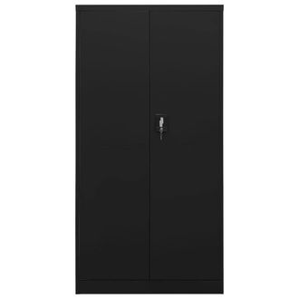 Berkfield Home Locker Cabinet Black 90x40x180 cm Steel | Size: 90 x 40 x 180 cm