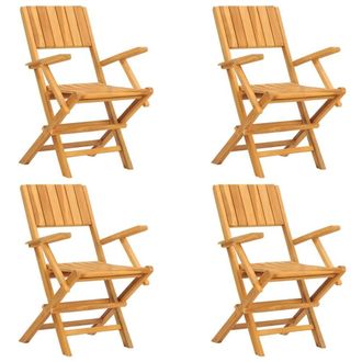 Berkfield Home Beautiful 5 Piece Garden Dining Set Solid Wood Teak in Brown