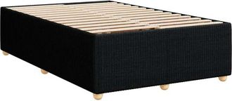 vidaXL Estructura De Cama Sin Colch&oacute;n Tela Negro 120x200 Cm Vidaxl