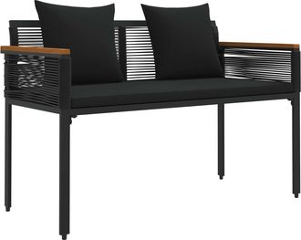 vidaXL Banco De Exterior 2 -seater 117 X 54 X 74.5 Cm Rat&aacute;n Sint&eacute;tico Vidaxl