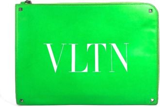 Valentino Garavani Leather Clutch Bag (Pre-Owned)