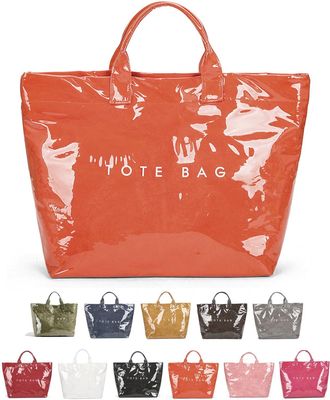 Generic Christmas Plaid PVC Tote Bag for Women - Large Top Handle Handbag, Spacious Shopping & Work Tote (C)