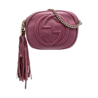 Gucci Pre-owned Leren Schoudertas - Dames - Pre-owned - Roze - Maat: ONE Size Leer