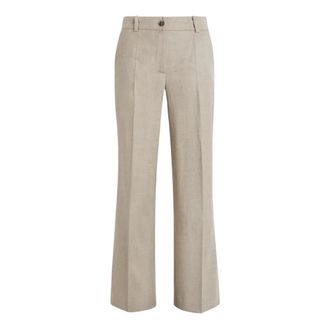 P.A.R.O.S.H. Ludy Wijde Broek - Dames - Wijde Broeken - Beige - S - Wol - Broeken