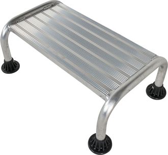 Loops 220mm Large Frame Stable Steps Sturdy Aluminium 500mm Wide 1 Tread Step Ladder