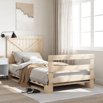 vidaXL Vidaxl - Estructura De Cama Con Cabecero Madera Maciza Pino 100x200 Cm