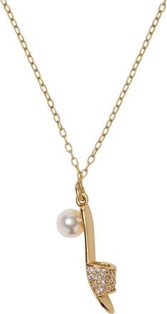 Kate Spade New York life of the party pendant necklace in Clear/Cream/Gold at Nordstrom