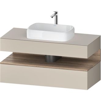 Duravit Duravit - Qatego Consola Mueble Bajo Lavabo, 1 Extra&iacute;ble, 1 Caj&oacute;n