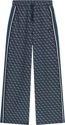 Guess Broeken, Dames, Blauw, XS, Polyester, 4G Allover Jacquard Lange Broek