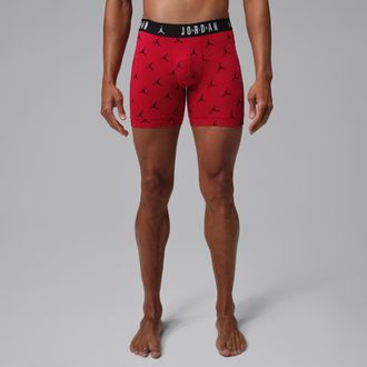 Nike Jordan Mens Jordan Flight Cotton Essentials Boxer Briefs (3-Pack) in Red | JM0839-R78