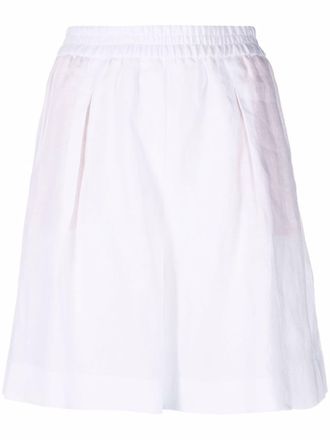 Fabiana Filippi high waisted linen shorts - White