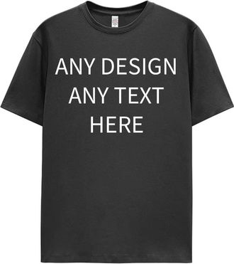 Generic Uniq Clothing Personalised Unisex Short Sleeve t-Shirt Create Your own Design (as8, Alpha, x_l, Regular, Regular, Black)