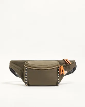 Valentino Garavani Marsupio Stud Up In Tessuto Tecnico Uomo VERDE MILITARE UNI