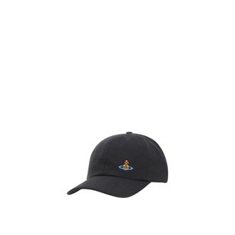 Vivienne Westwood Uni Baseball Cap - Heren - Petten - Zwart - S/M - Katoen - Accessoires