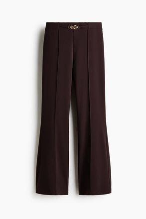 H&M Bootcut Ponte Di Roma Trousers in Dark Brown at Nordstrom, Size Xx-Large