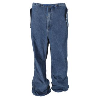 Dion Lee Parachute Wide-leg Jeans in Light Blue Cotton