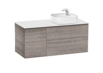 Roca Mueble Con Lavabo 585 Beyond Sobre Encimera 1200 Derecha Roble City Texturizado