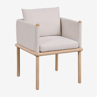 Sklum Pack De 4 Sillas De Comedor Con Reposabrazos En Madera De Acacia Olivia Sklum