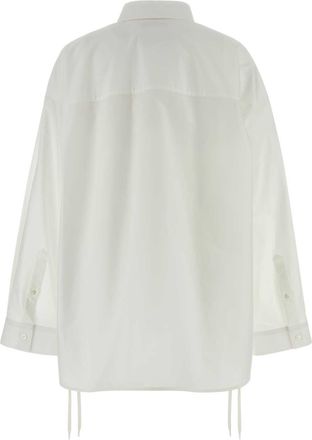 Balenciaga Womens White Poplin Oversize Shirt Cotton