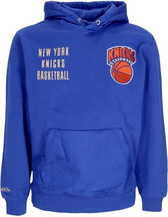 Mitchell & Ness NBA Team Vintage Logo Fleece Hoodie - Heren - Hoodies - Blauw - XL - Katoen - Hoodies & sweatvesten