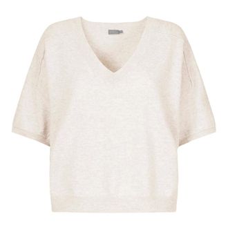 No Man's Land V-neck Knitwear, female, Beige, Size: XS 65.150 Sweater